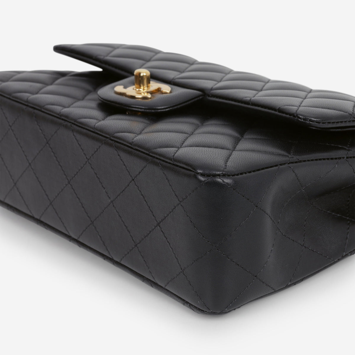 Chanel Chanel Small Classic Flap in Black Lambskin - Castel Clothing