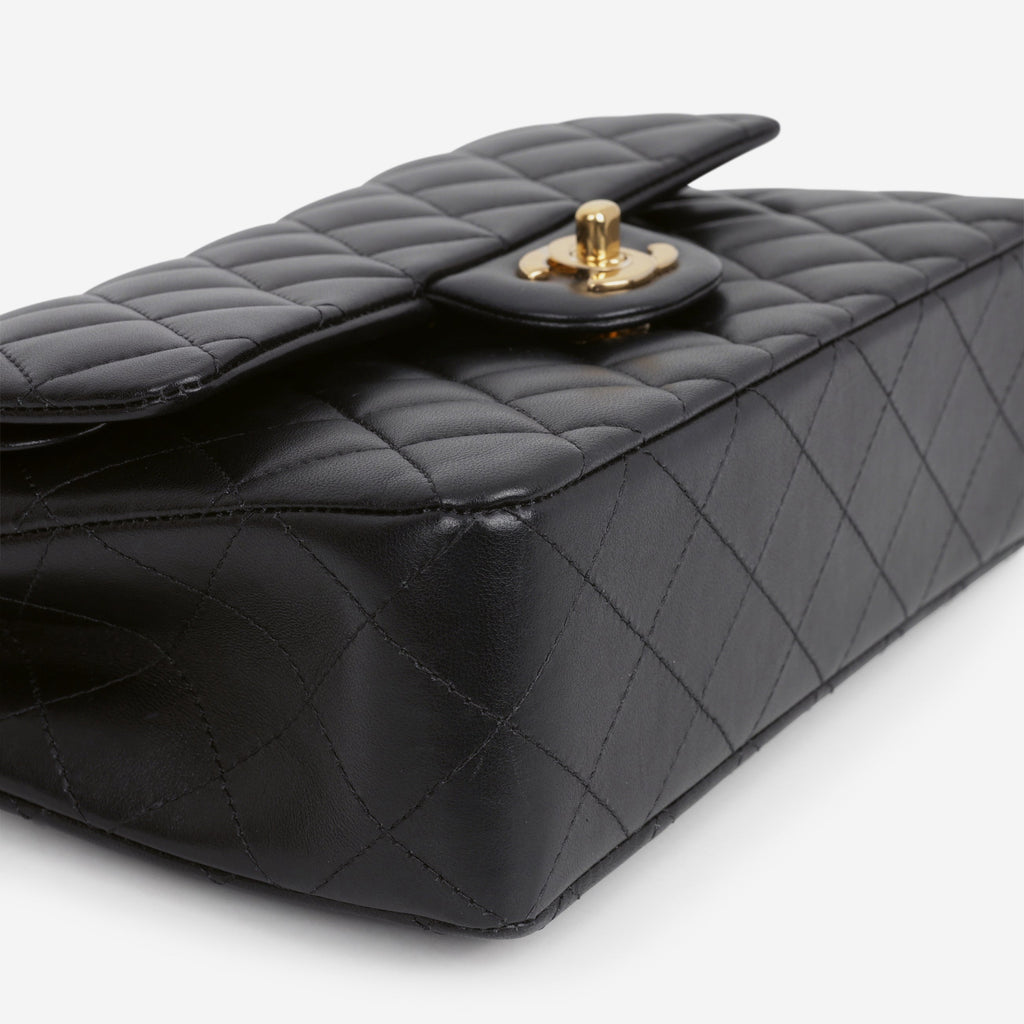 Chanel Chanel Small Classic Flap in Black Lambskin - Castel Clothing