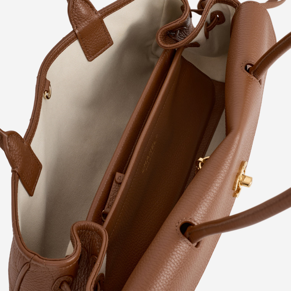 Chanel Chanel Small Tote in Brown Calfskin - Castel Clothing