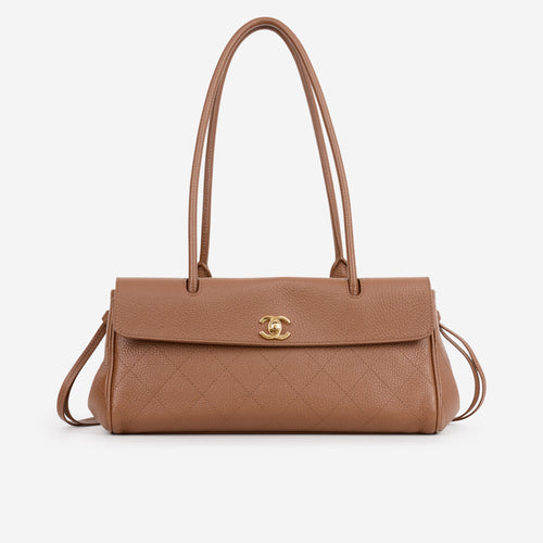 Chanel Chanel Small Tote in Brown Calfskin - Castel Clothing