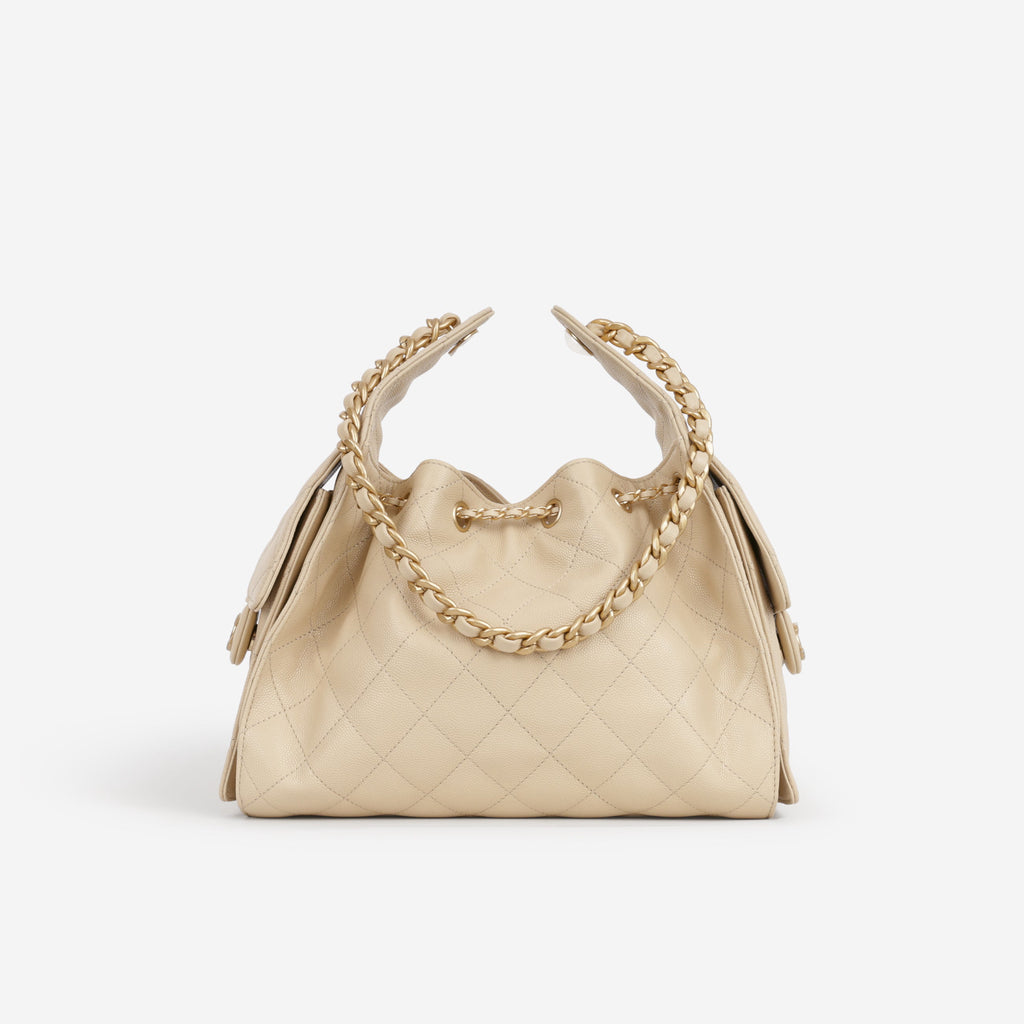 Chanel Chanel Small 25 Hobo in Beige Caviar - Castel Clothing