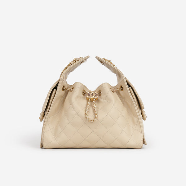 Chanel Chanel Small 25 Hobo in Beige Caviar - Castel Clothing