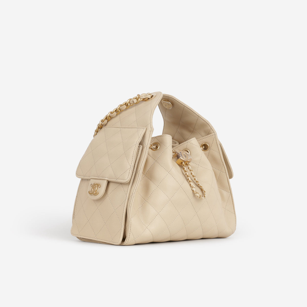 Chanel Chanel Small 25 Hobo in Beige Caviar - Castel Clothing