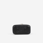 Chanel Chanel Small Chain Top Handle Vanity in Black Lambskin - Castel Clothing