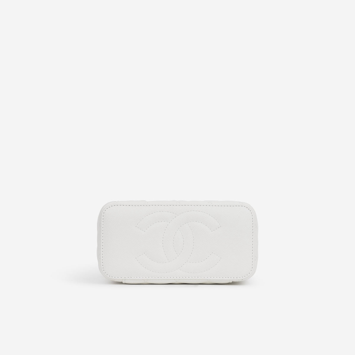 Chanel Chanel Small Vanity on Chain in White Caviar - Castel Clothing