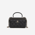 Chanel Chanel Top Handle Vanity in Black Lambskin - Castel Clothing
