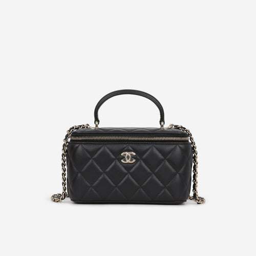 Chanel Chanel Top Handle Vanity in Black Lambskin - Castel Clothing