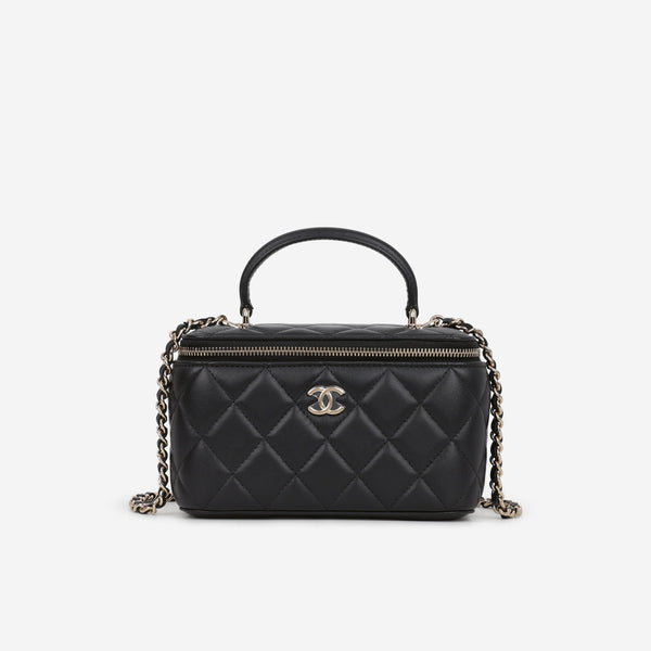Chanel Chanel Top Handle Vanity in Black Lambskin - Castel Clothing