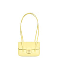Chanel Clutch with Leather Strap, Mini Preppy Flap Bag Grained Shiny Calfskin & Gold-Tone Metal Light Yellow - Castel Clothing