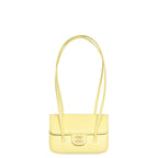 Chanel Clutch with Leather Strap, Mini Preppy Flap Bag Grained Shiny Calfskin & Gold-Tone Metal Light Yellow - Castel Clothing