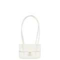 Chanel Clutch with Leather Strap, Mini Preppy Flap Bag Grained Shiny Calfskin & Gold-Tone Metal White - Castel Clothing