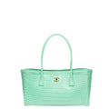 Chanel Small Tote Crocodile Embossed Calfskin & Gold-Tone Metal Green - Castel Clothing