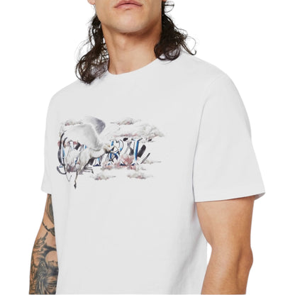 Amiri Pegasus Script Logo T Shirt White