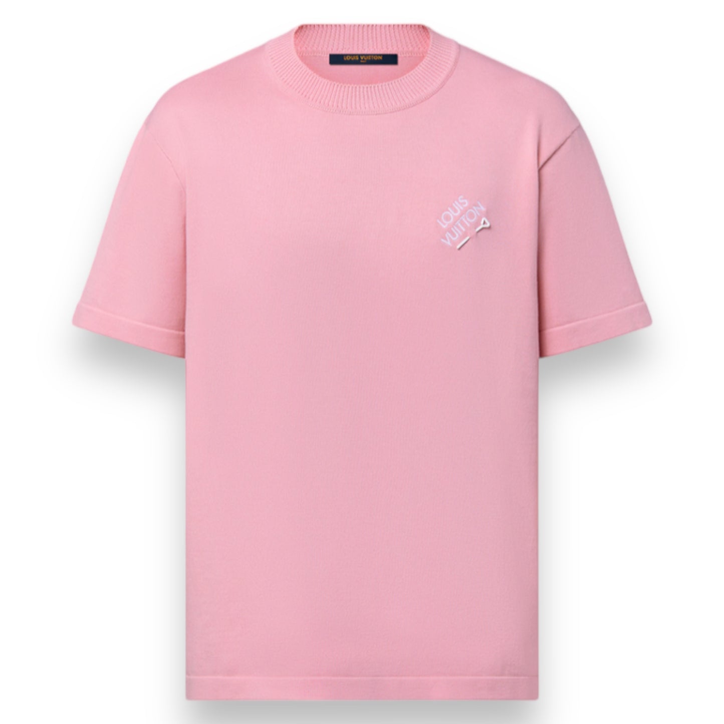 LV Damier Cotton Piqué T-Shirt Pink