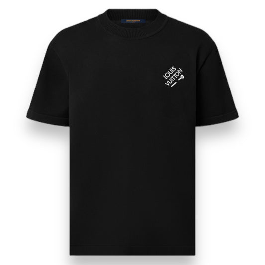 LV Damier Cotton Piqué T-Shirt Black