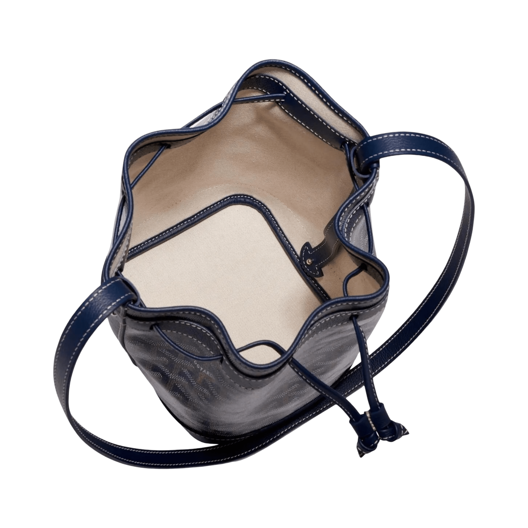 Goyard Petit Flot Bucket Bag Navy