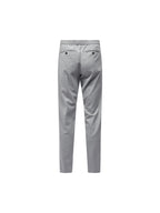 Flannel Tech Drawstring Trousers in Light Grey Marl