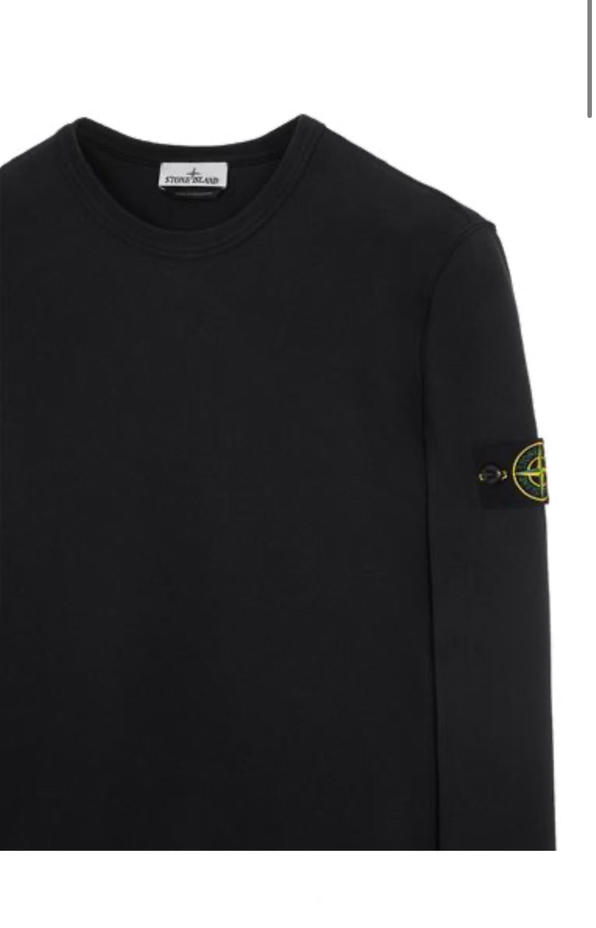 STONE ISLAND Classic Cotton Sweatshirt Black