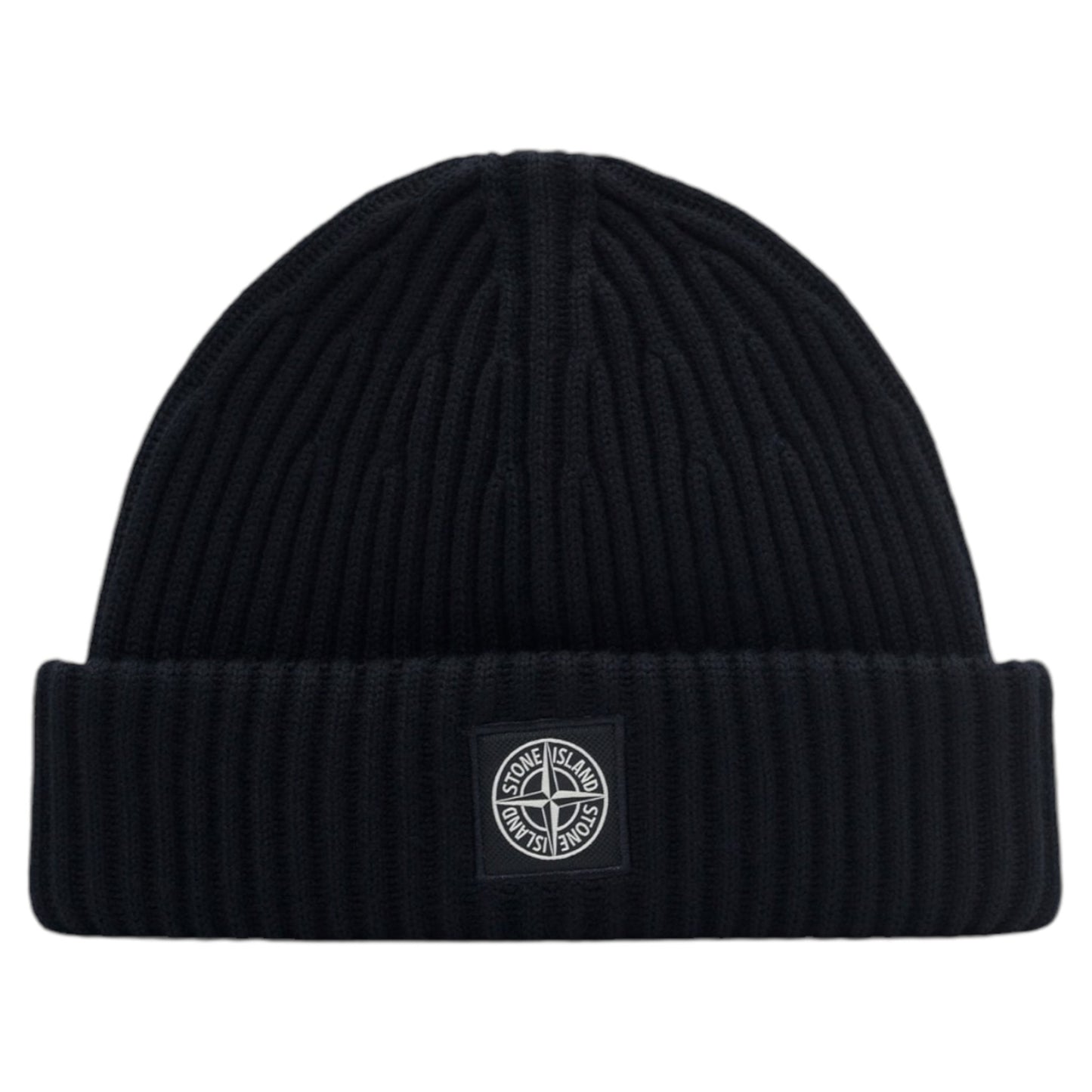 STONE ISLAND Knitted Compass Patch Hat Black