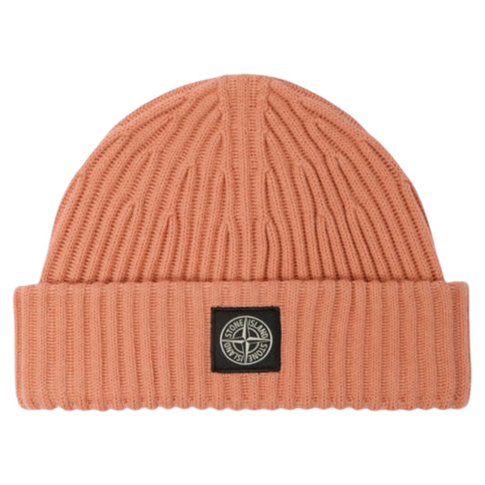 STONE ISLAND Knitted Compass Patch Hat Orange