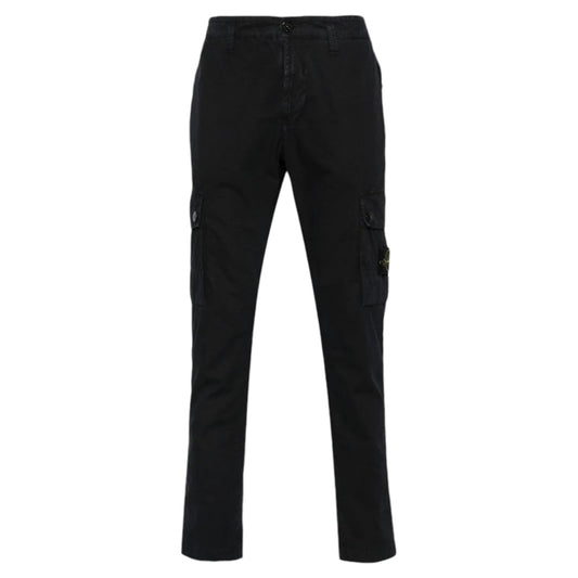 STONE ISLAND Cotton Slim Combat Trousers Navy