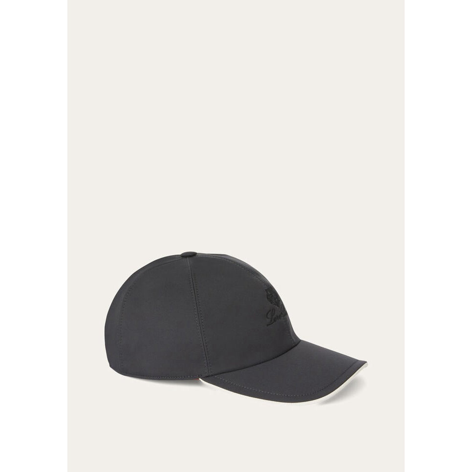 Loro Piana Baseball Cap (Microfibre - Storm System) in Onyx/Ivory - Castel Clothing