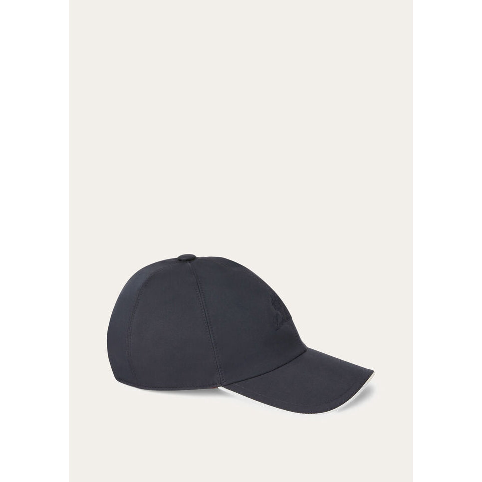 Loro Piana Baseball Cap (Microfibre - Storm System) in Tonal Navy Blue/Ivory - Castel Clothing