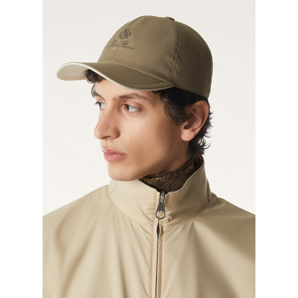 Loro Piana Baseball Cap (Microfibre - Storm System) in Tobacco/Ivory - Castel Clothing