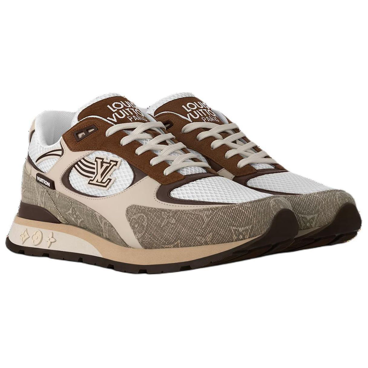 Louis Vuitton Run Away Sneaker in Brown Denim - Castel Clothing