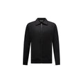 Peckham Rye Peckham Rye Jersey Interlock Zip Funnel Sweat Black in Black - Castel Clothing