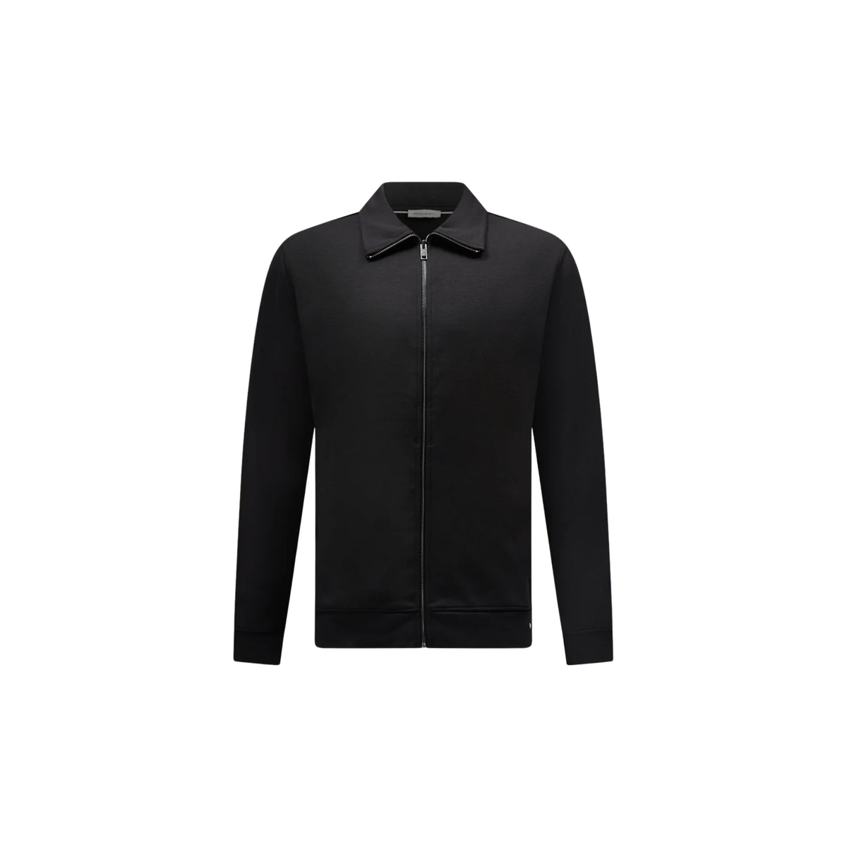 Peckham Rye Peckham Rye Jersey Interlock Zip Funnel Sweat Black in Black - Castel Clothing