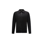 Peckham Rye Peckham Rye Jersey Interlock Zip Funnel Sweat Black in Black - Castel Clothing