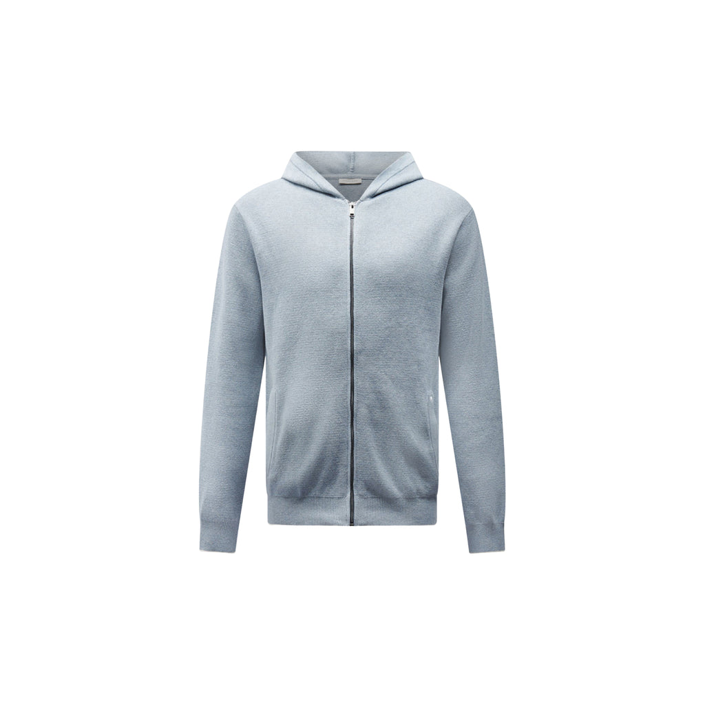 Peckham Rye Peckham Rye Milano Knit Hoodie Blue Blizzard in Blue Blizzard - Castel Clothing