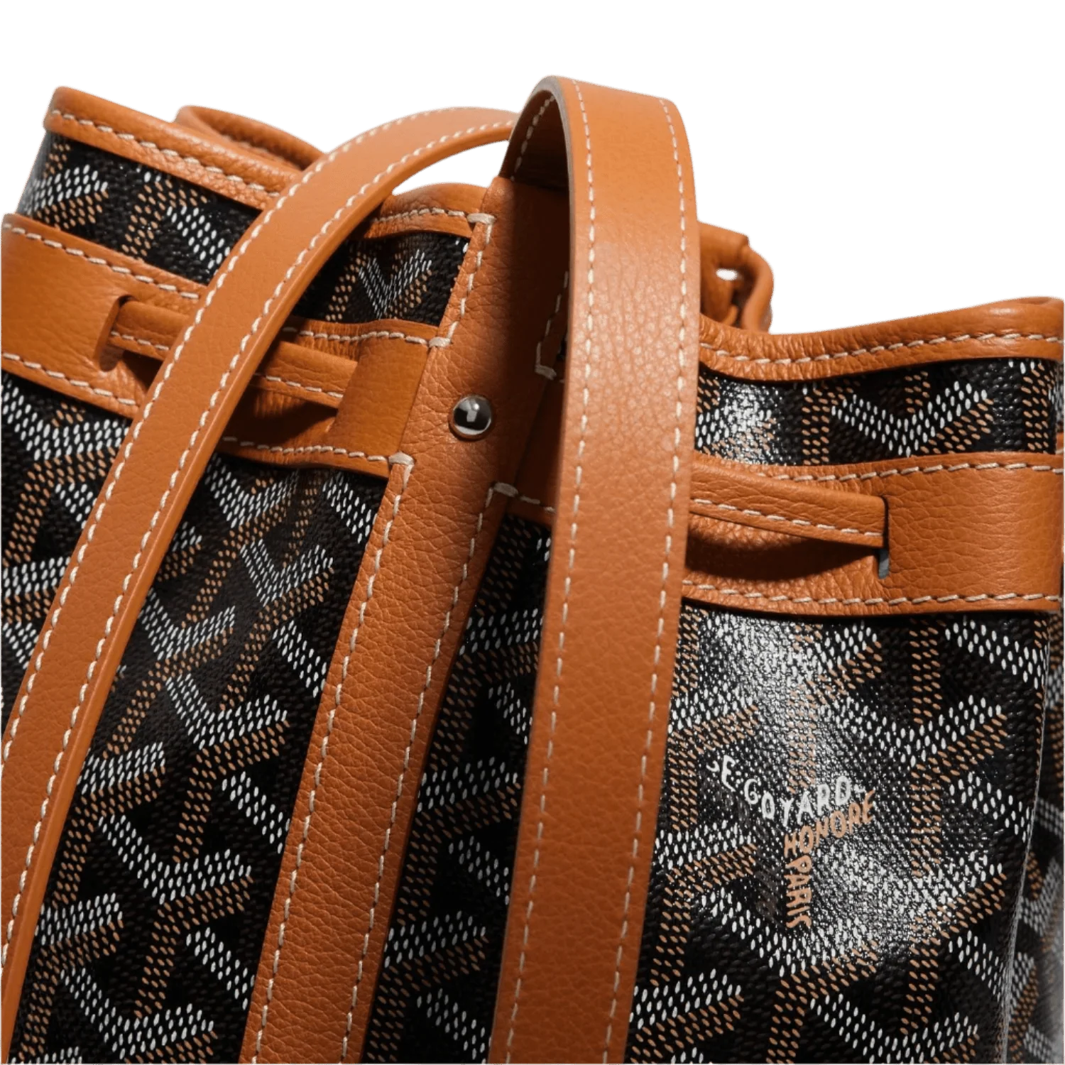 Goyard Petit Flot Bucket Bag Black Tan