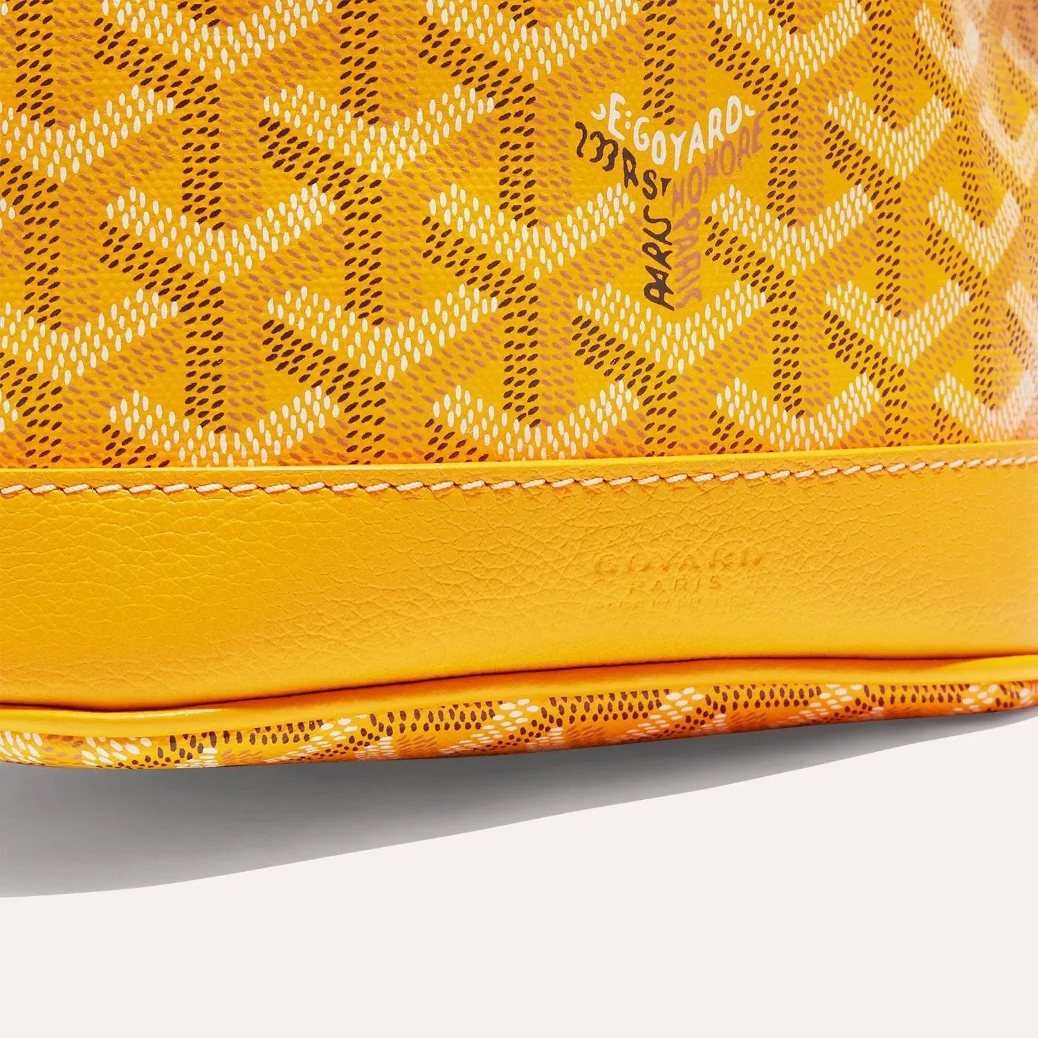 Goyard Petit Flot Bucket Bag Yellow