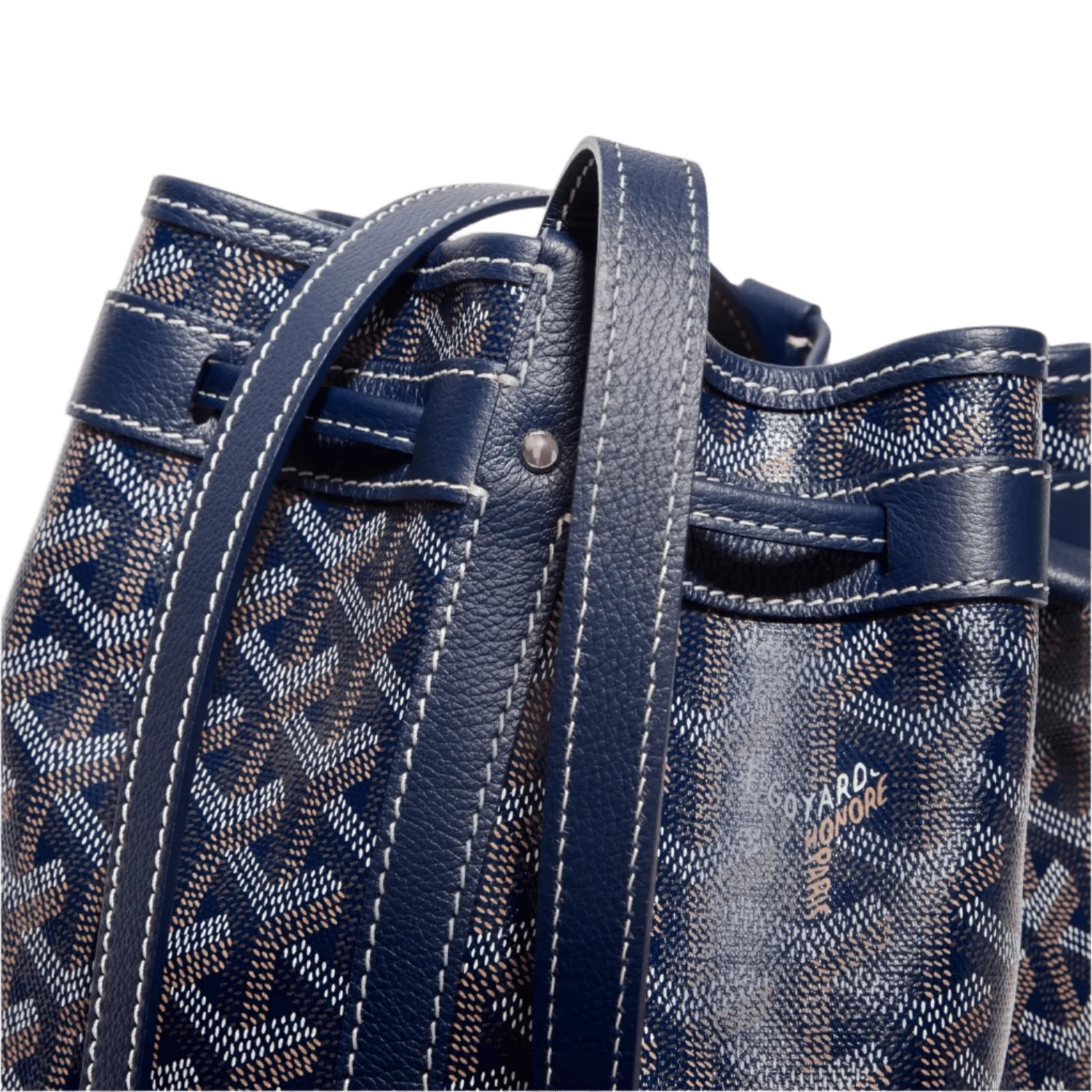 Goyard Petit Flot Bucket Bag Navy