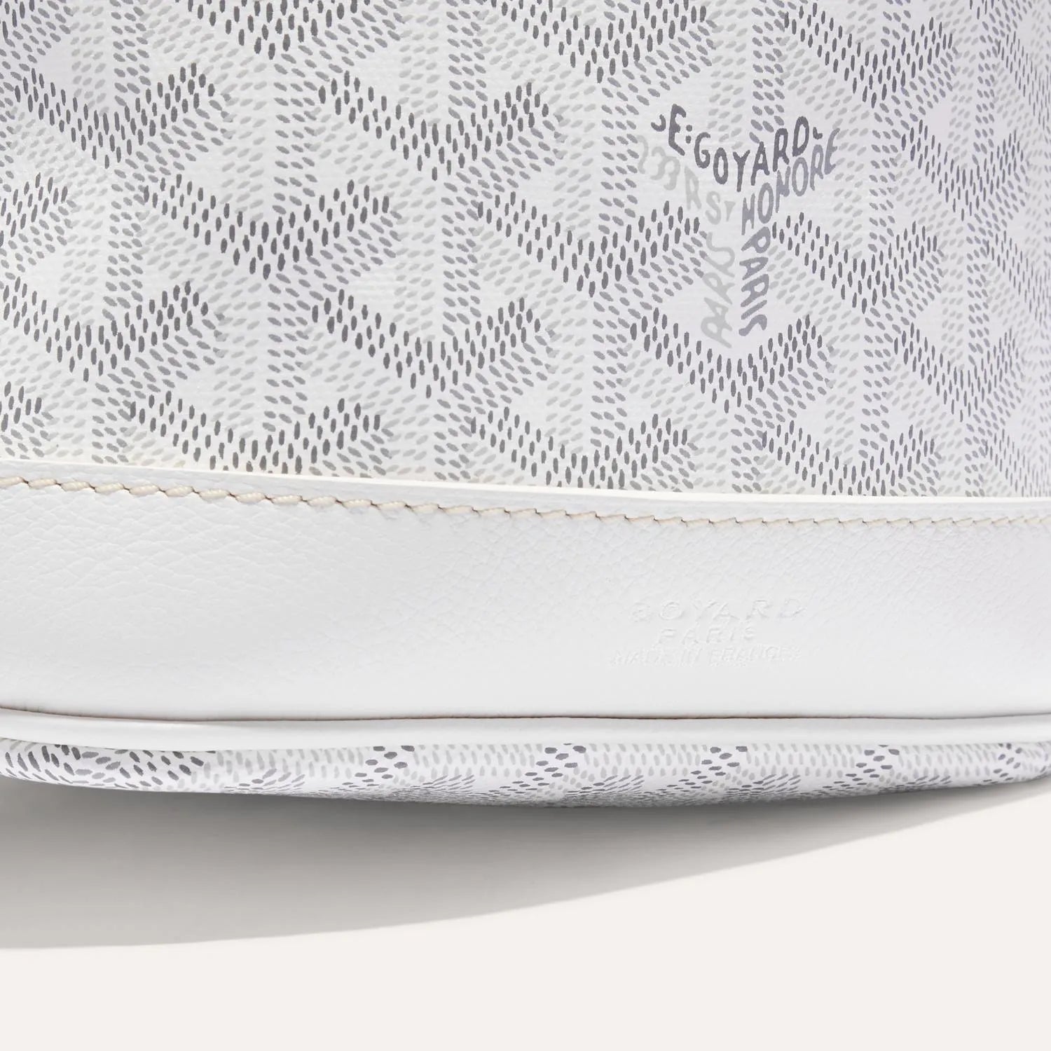 Goyard Petit Flot Bucket Bag White