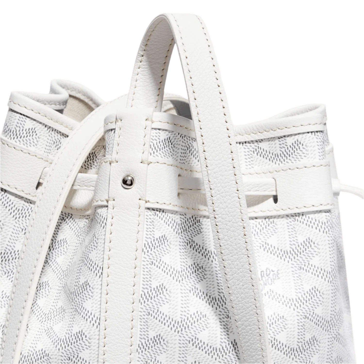 Goyard Petit Flot Bucket Bag White