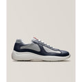 Prada Prada America's Cup Leather & Mesh Sneakers in White/Navy - Castel Clothing