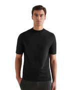 Mercerised Cotton T-Shirt Black