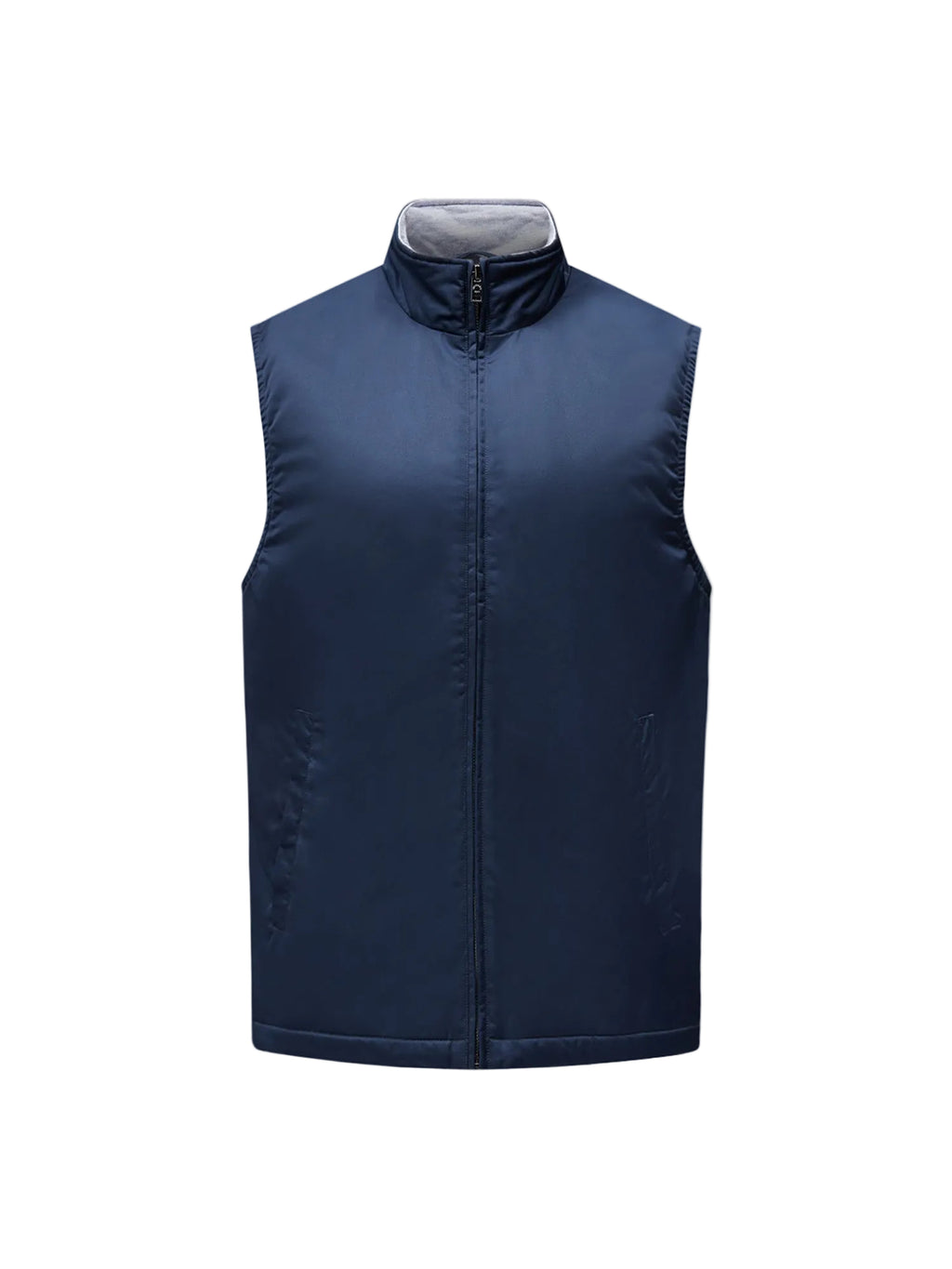 Light Padded Zip Vest in Dark Sapphire Navy