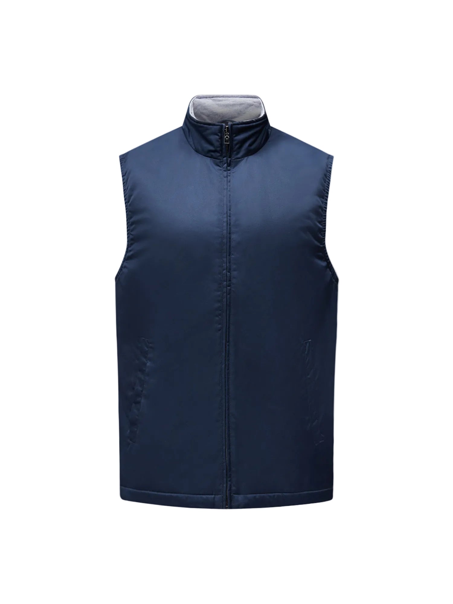 Light Padded Zip Vest in Dark Sapphire Navy