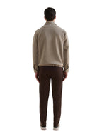 Wool Blend Bomber Jacket in Simply Taupe