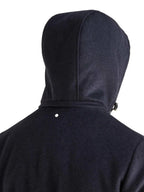 Wool Blend Padded Parka in Dark Sapphire Navy