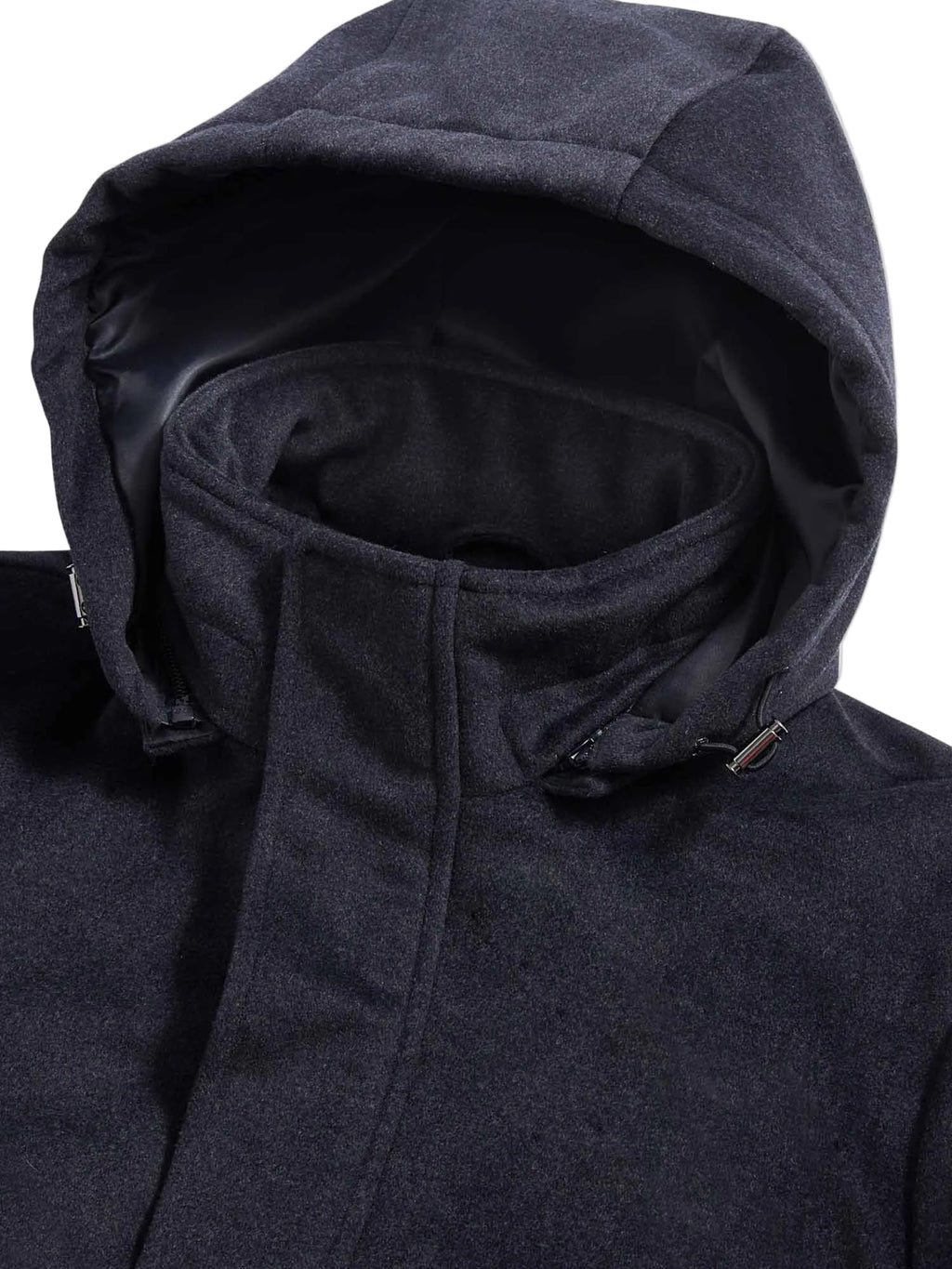 Wool Blend Padded Parka in Dark Sapphire Navy