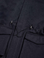 Wool Blend Padded Parka in Dark Sapphire Navy