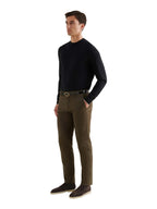 Stretch Cotton Trouser in Sea Turtle