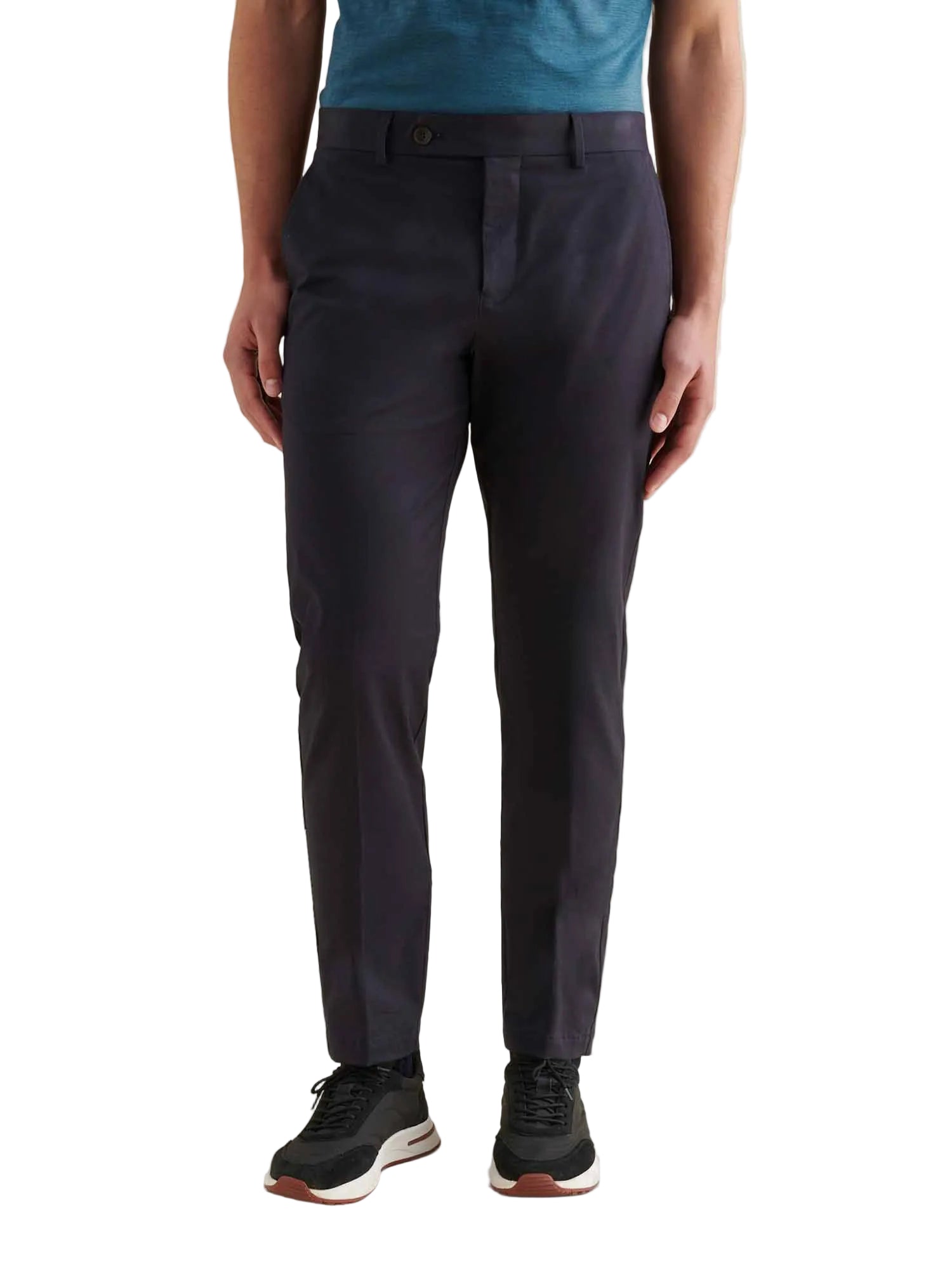 Stretch Cotton Trouser in Dark Sapphire Navy