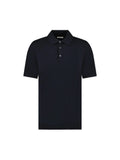 Jersey Knit Polo Shirt in Black
