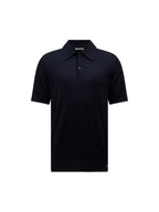 Jersey Knit Polo Shirt in Dark Sapphire Navy